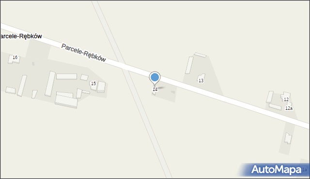Parcele-Rębków, Parcele-Rębków, 14, mapa Parcele-Rębków