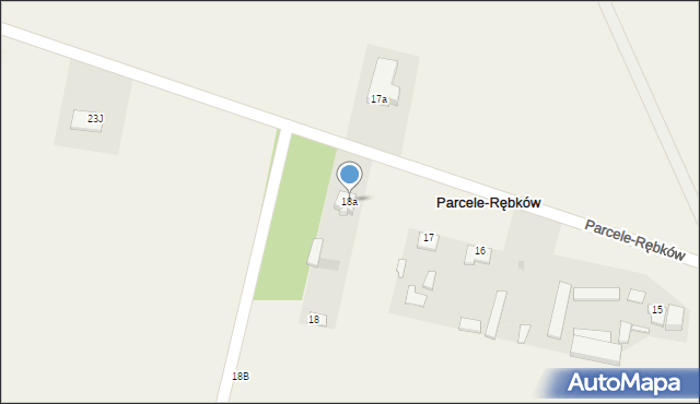 Parcele-Rębków, Parcele-Rębków, 18a, mapa Parcele-Rębków