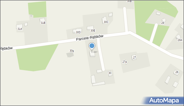 Parcele-Rębków, Parcele-Rębków, 30, mapa Parcele-Rębków