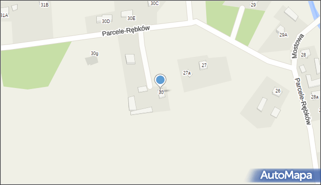 Parcele-Rębków, Parcele-Rębków, 30A, mapa Parcele-Rębków