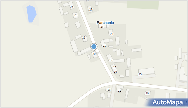 Parchanie, Parchanie, 20, mapa Parchanie