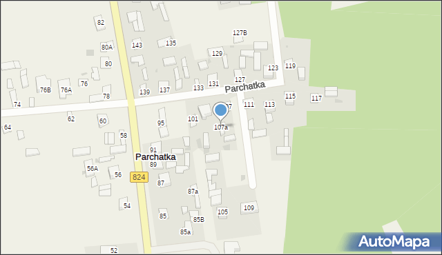 Parchatka, Parchatka, 107a, mapa Parchatka