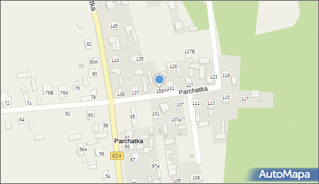 Parchatka, Parchatka, 133, mapa Parchatka