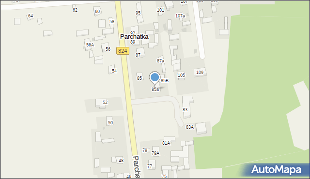 Parchatka, Parchatka, 85a, mapa Parchatka