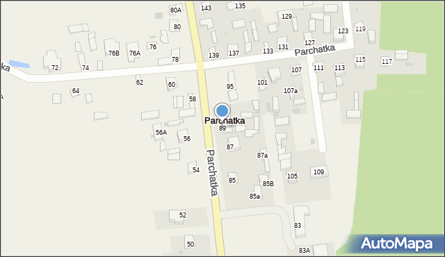 Parchatka, Parchatka, 89, mapa Parchatka