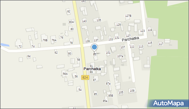 Parchatka, Parchatka, 95, mapa Parchatka