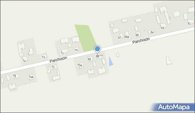 Parchocin, Parchocin, 68, mapa Parchocin