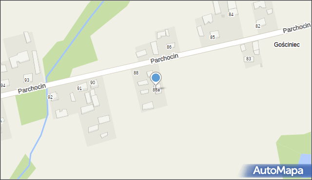 Parchocin, Parchocin, 88a, mapa Parchocin