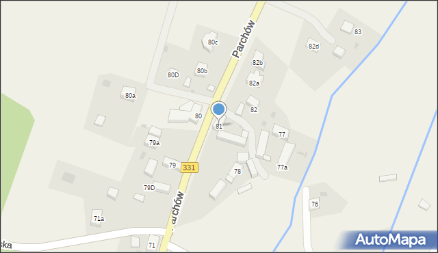 Parchów, Parchów, 81, mapa Parchów