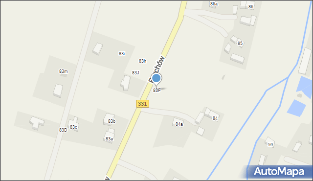 Parchów, Parchów, 83F, mapa Parchów