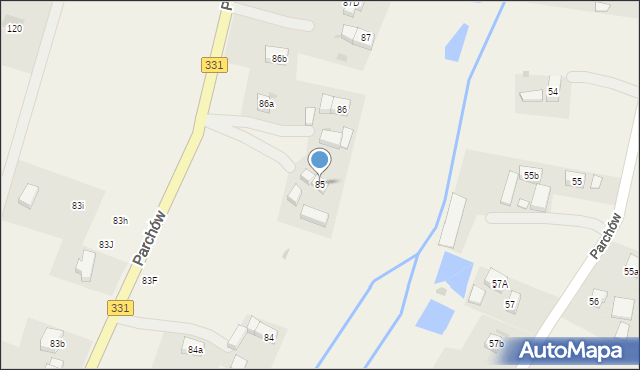 Parchów, Parchów, 85, mapa Parchów