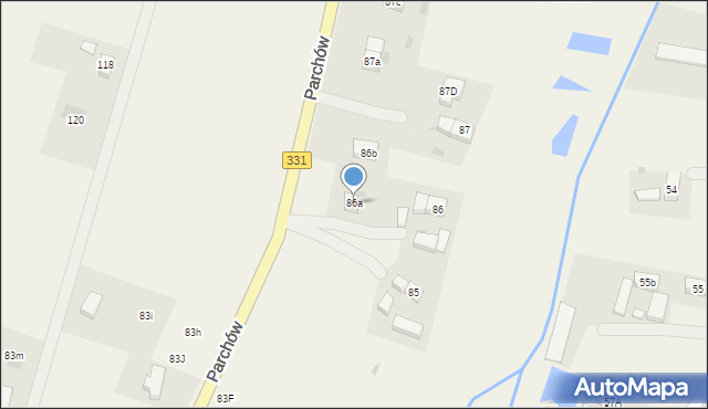 Parchów, Parchów, 86a, mapa Parchów