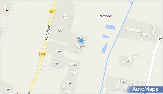 Parchów, Parchów, 87, mapa Parchów