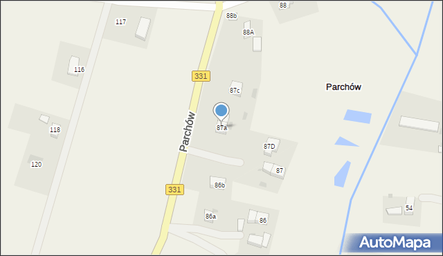 Parchów, Parchów, 87a, mapa Parchów