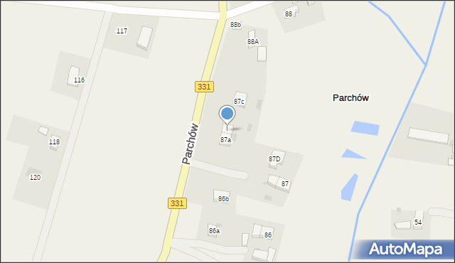 Parchów, Parchów, 87b, mapa Parchów