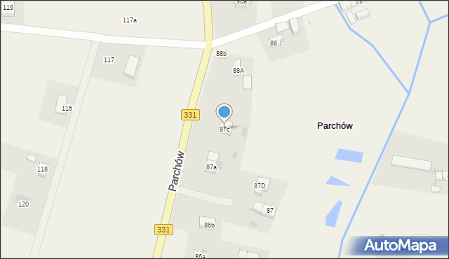 Parchów, Parchów, 87c, mapa Parchów