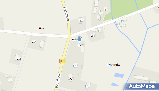 Parchów, Parchów, 88A, mapa Parchów