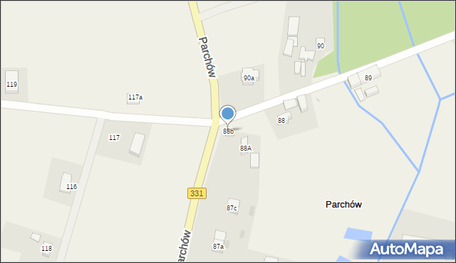 Parchów, Parchów, 88b, mapa Parchów