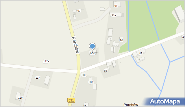 Parchów, Parchów, 90a, mapa Parchów