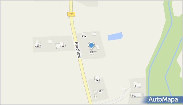 Parchów, Parchów, 93, mapa Parchów