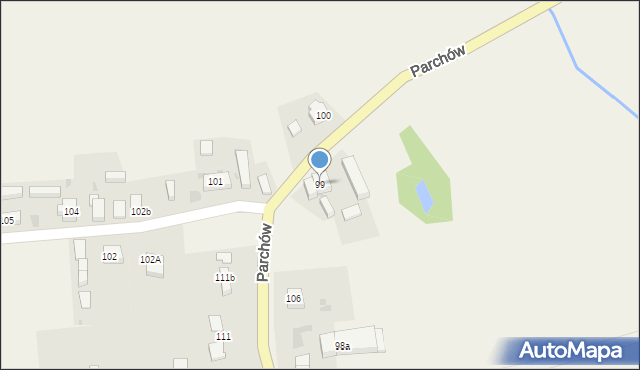 Parchów, Parchów, 99, mapa Parchów