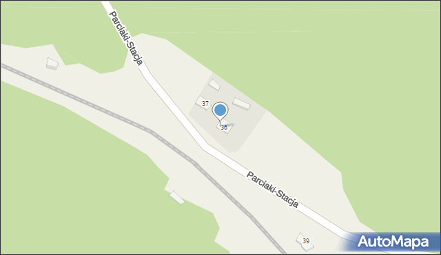 Parciaki-Stacja, Parciaki-Stacja, 37A, mapa Parciaki-Stacja