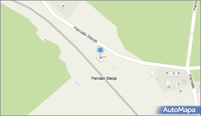 Parciaki-Stacja, Parciaki-Stacja, 39, mapa Parciaki-Stacja