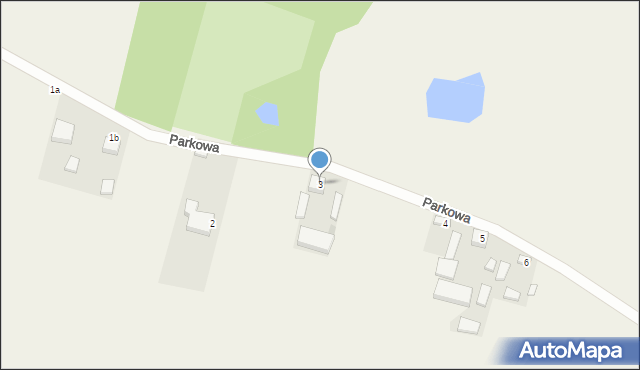 Parcice, Parkowa, 3, mapa Parcice