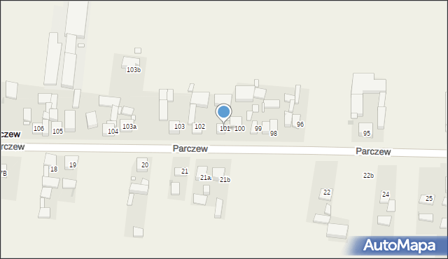 Parczew, Parczew, 101, mapa Parczew