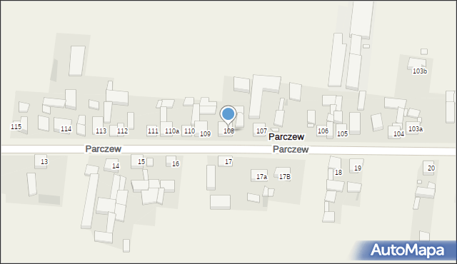 Parczew, Parczew, 108, mapa Parczew