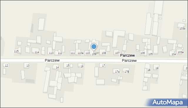 Parczew, Parczew, 109, mapa Parczew