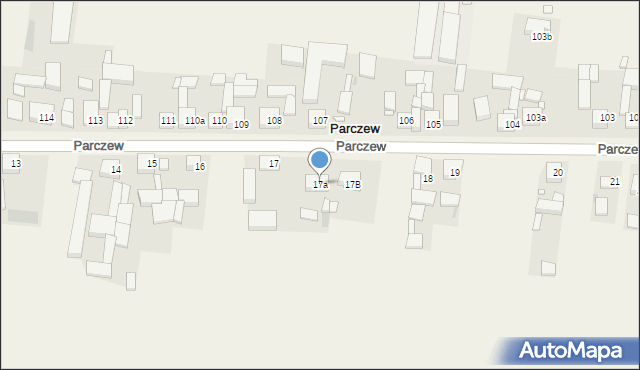 Parczew, Parczew, 17a, mapa Parczew