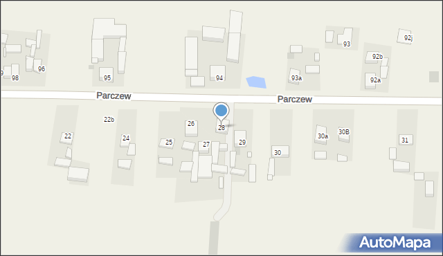 Parczew, Parczew, 28, mapa Parczew