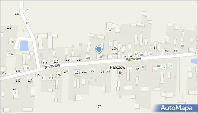 Parczów, Parczów, 106, mapa Parczów