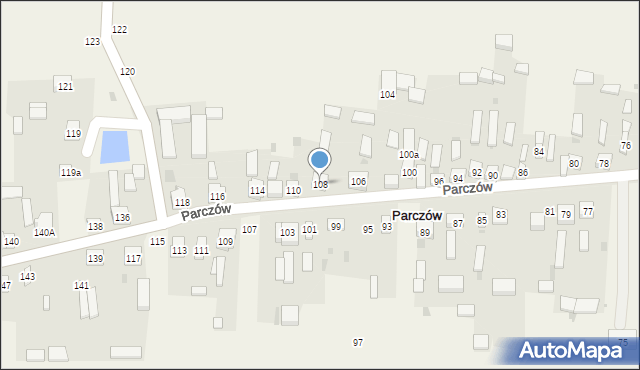 Parczów, Parczów, 108, mapa Parczów