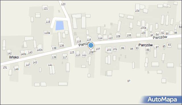 Parczów, Parczów, 109, mapa Parczów