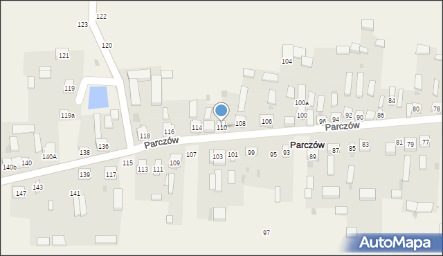 Parczów, Parczów, 110, mapa Parczów