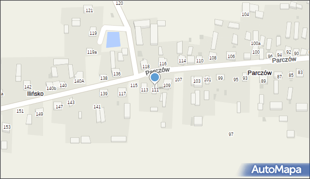 Parczów, Parczów, 111, mapa Parczów