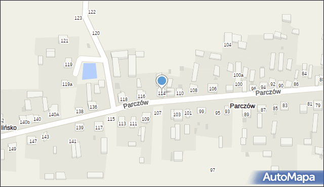 Parczów, Parczów, 114, mapa Parczów