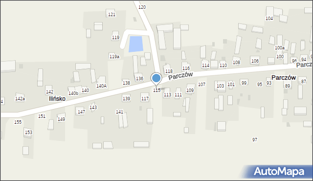 Parczów, Parczów, 115, mapa Parczów