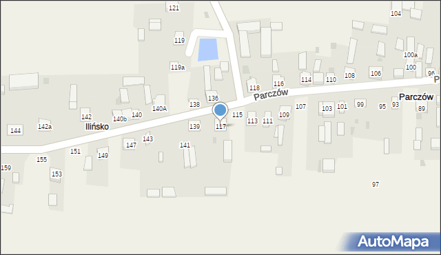 Parczów, Parczów, 117, mapa Parczów