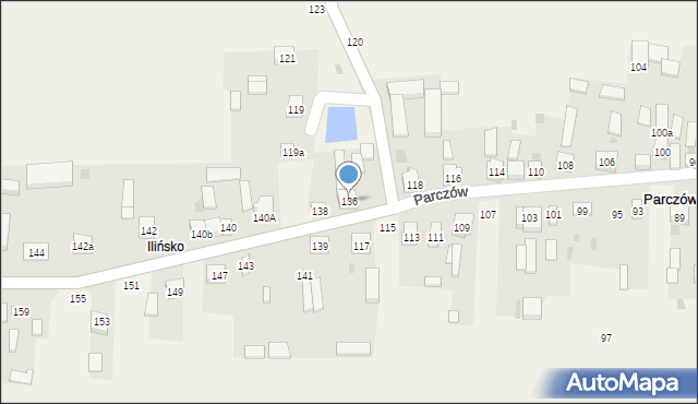 Parczów, Parczów, 136, mapa Parczów