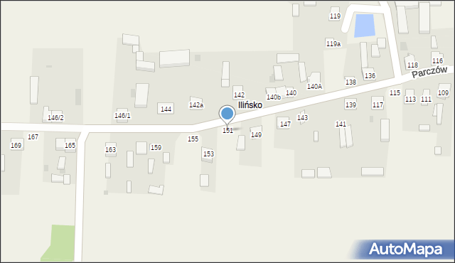 Parczów, Parczów, 151, mapa Parczów