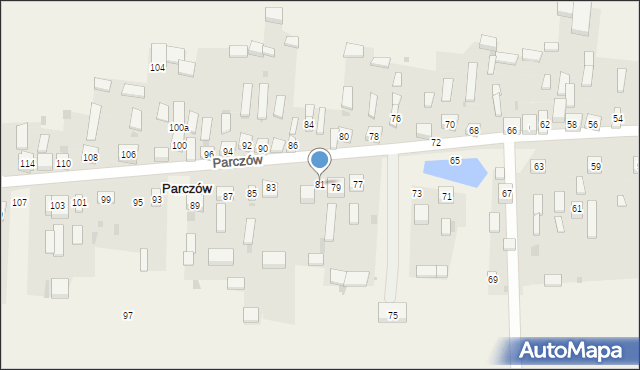 Parczów, Parczów, 81, mapa Parczów