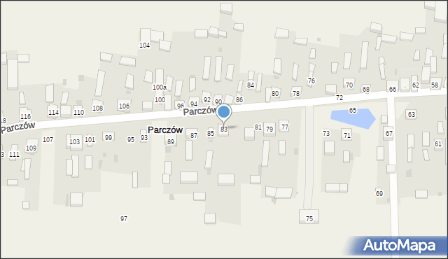 Parczów, Parczów, 83, mapa Parczów