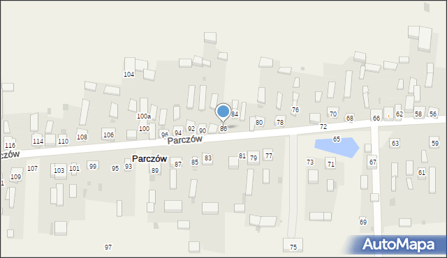 Parczów, Parczów, 86, mapa Parczów