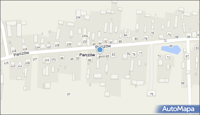 Parczów, Parczów, 87, mapa Parczów