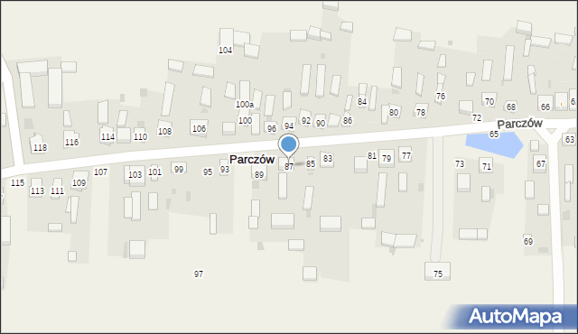 Parczów, Parczów, 87, mapa Parczów