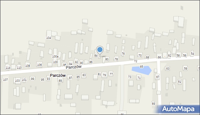 Parczów, Parczów, 87a, mapa Parczów