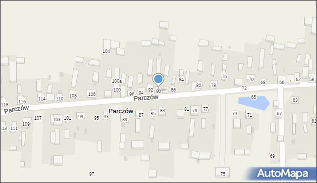 Parczów, Parczów, 90, mapa Parczów
